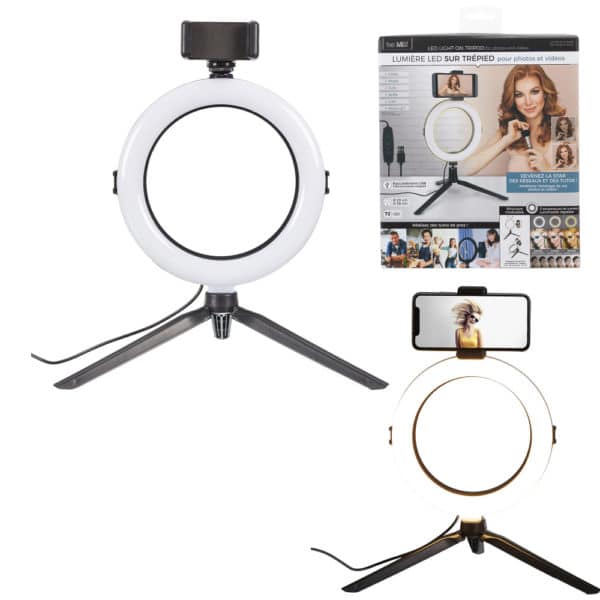 lumiere led trepied smartphone photo video