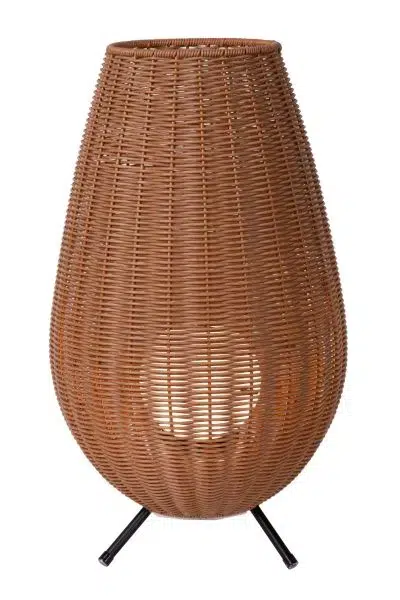 lampe de table lucide dim rech colin 3w (3000k) ip44 h50, nat