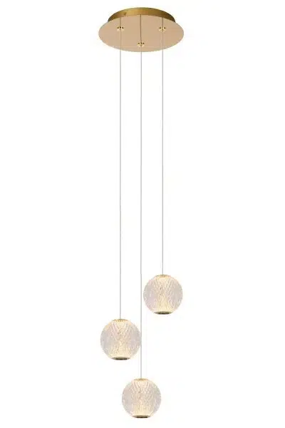 suspension lucide dim cintra 3×4.7w (2700k) 25cm,transparent