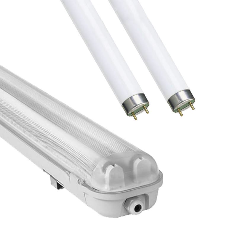 reglette etanche double + tubes