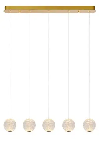 Suspension barre Lucide dim Cintra 5×4.7w (2700k) 84cm,trans