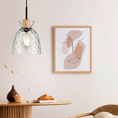 Suspension VERRIO (D19cm) en verre transparent