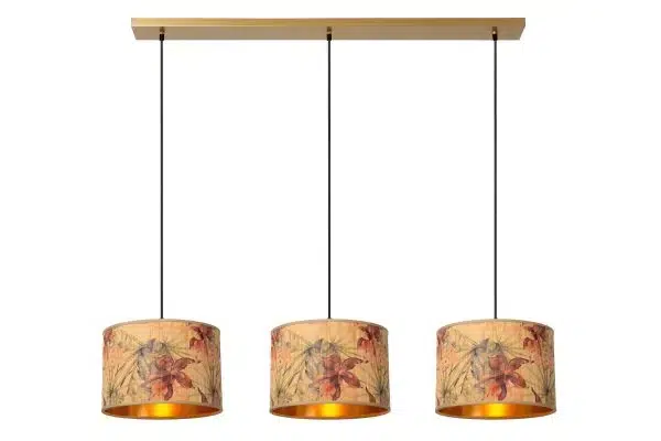 Suspension barre Lucide Tanselle 3xE27 110cm,multicolore