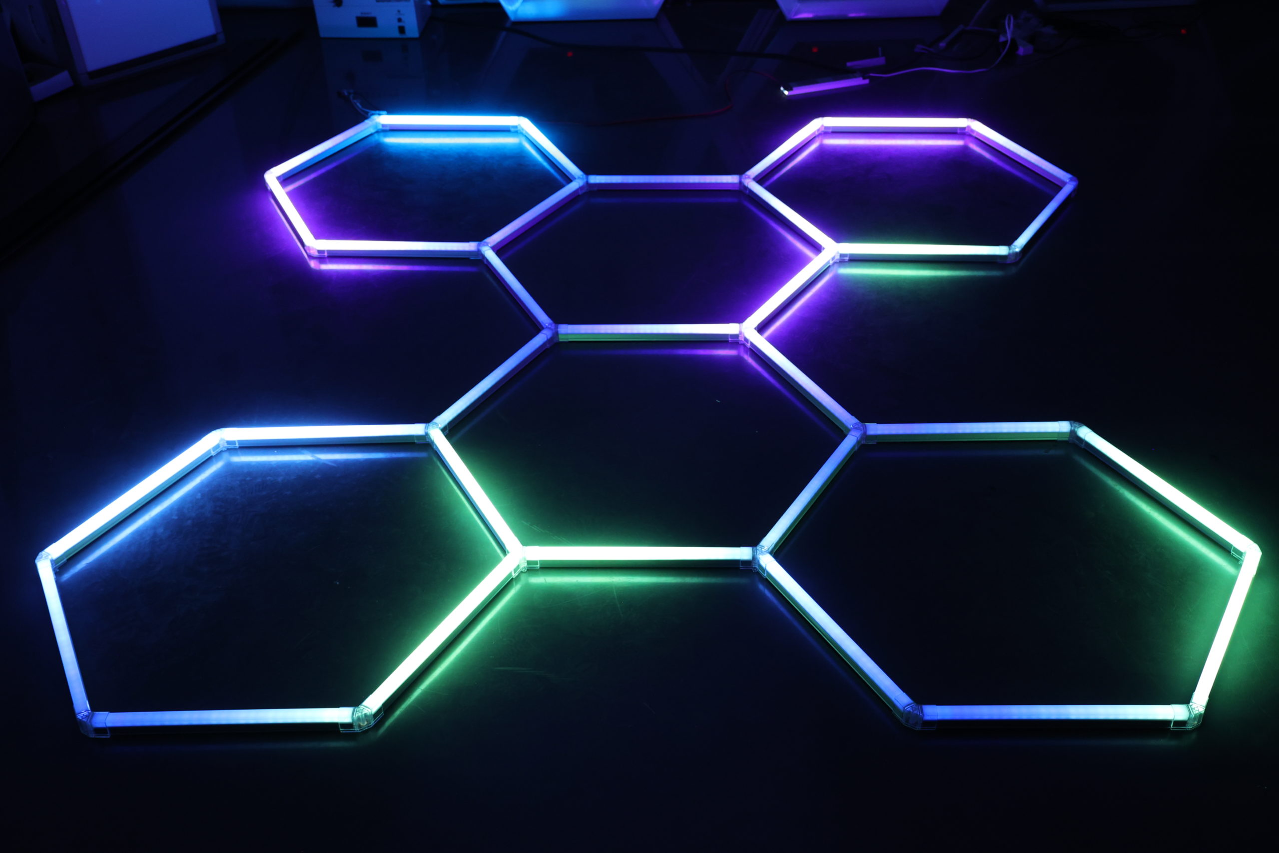 Plafonnier led nid d abeille RGB