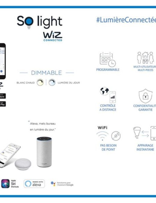 ampoule led filament wiz connecté wifi