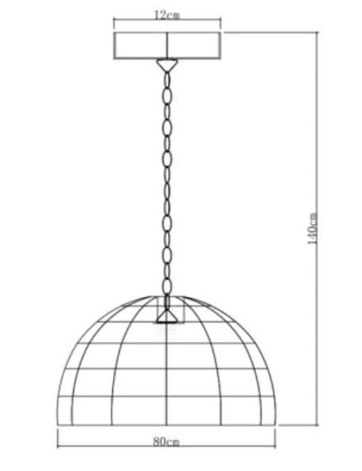 Suspension BALI (D80cm) en matière naturelle