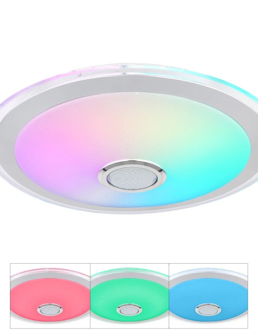 Plafonnier led Globo bluetooth Dunny 24w RGB+W 43cm,blanc