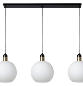 Suspension barre Lucide Julius 3xE27 105cm,opalin