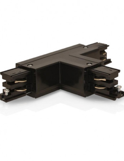 connecteur t droit circuit int pour rail triphasé,noir