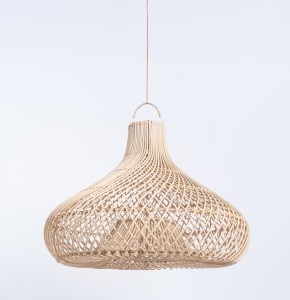 Abat-jour pour suspension Orga,rotin naturel
