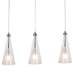 Suspension PRISS en Verre Argenté