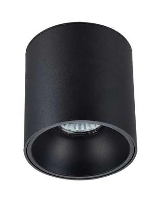 Plafonnier Novolight rond 1xGU10,Noir/Blanc
