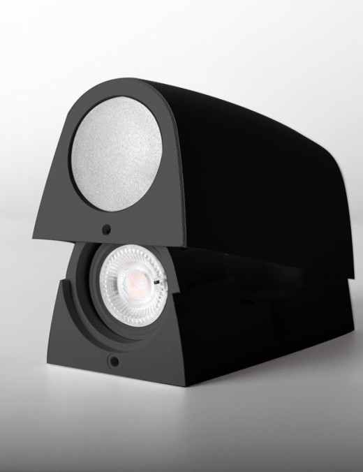 Applique Fumagalli murale Marta90 2xGU10/6w CCT IP55,noir