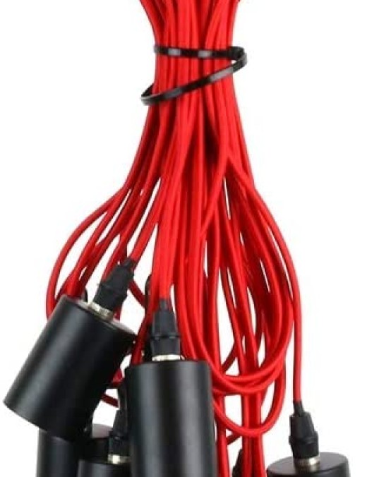 Suspension Araignée LA12093 7L Modulable Rouge