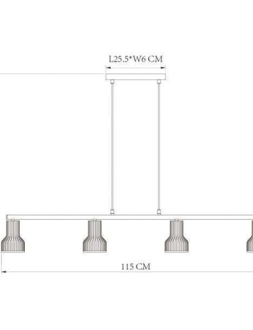suspension keria hobart 4xe14 ip20,noir