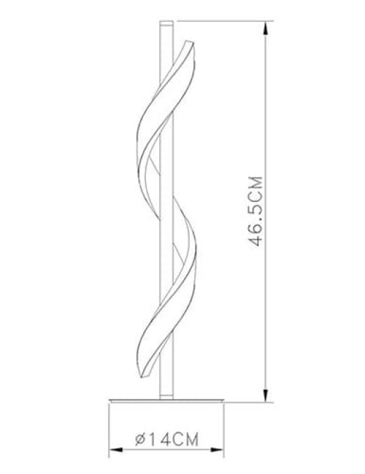 Lampe à poser LED MATWOOD en métal noir mat et effet bois