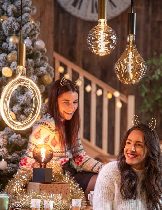 ampoule déco filament led xxl dimmable bilbao en verre doré
