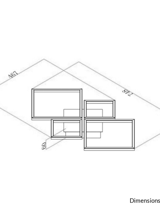 Plafonnier Keria Carrie 4x8w (3000k) 75cm,chrome