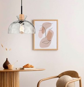 Suspension VERRIO (D27cm) en verre transparent