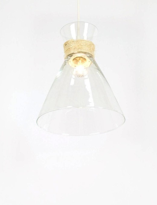 Suspension CORDES Transparente en Verre Soufflé