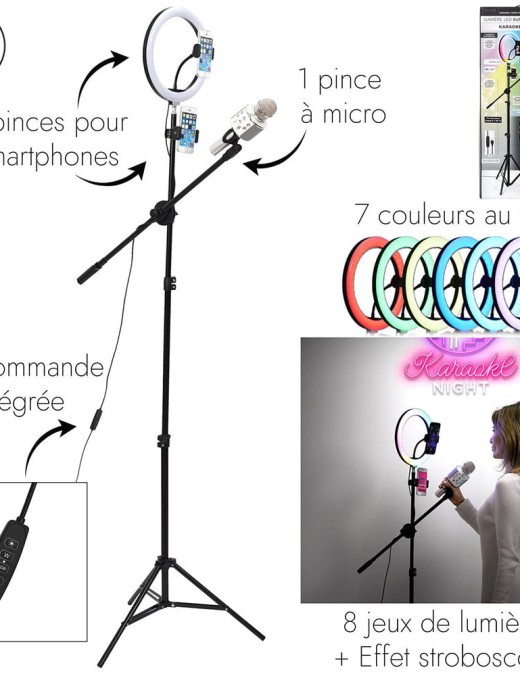 lumière led trépied photo vidéo karaoké