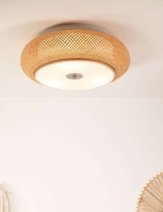 Plafonnier Keria Eoli 3xE27 50cm,naturel