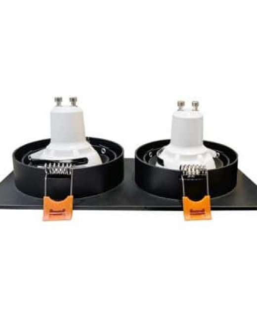 kit spot orientable avec 2 gu10 + douilles