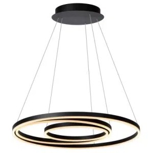 Suspension Lucide dimmable Triniti 32w (3000k) 80cm,noir
