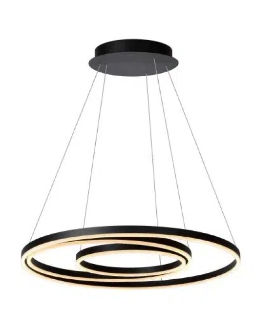 Suspension Lucide dimmable Triniti 32w (3000k) 80cm,noir
