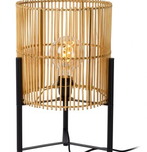 Lampe de table Lucide Jantine 1xE27,bois clair