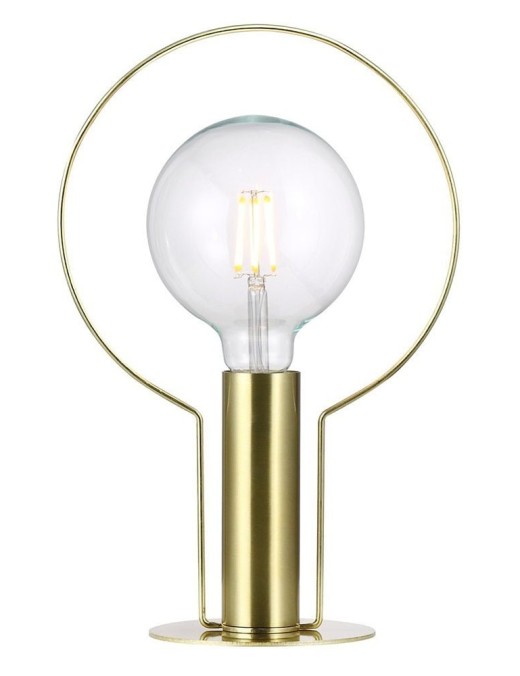 lampe de table dean avec halo en métal doré