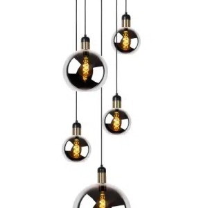 Suspension Lucide Julius 5xE27 65cm,fumée