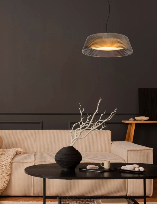 Suspension Lucide dim Vixi 22.6w (2900k) 45cm,fumé