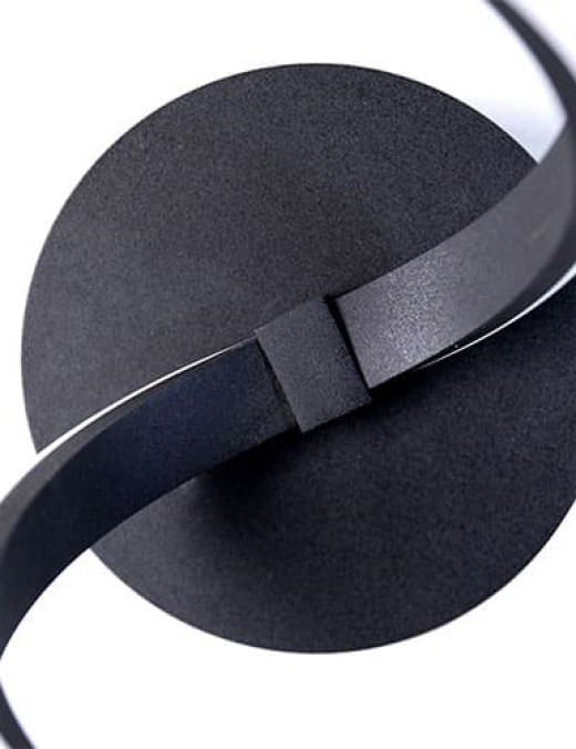 Applique murale design LED WONDERFUL en métal noir mat
