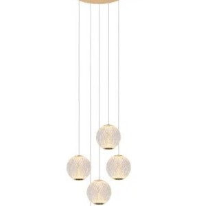 uspension lucide dim cintra 5×4.7w (2700k) 32cm,transparent