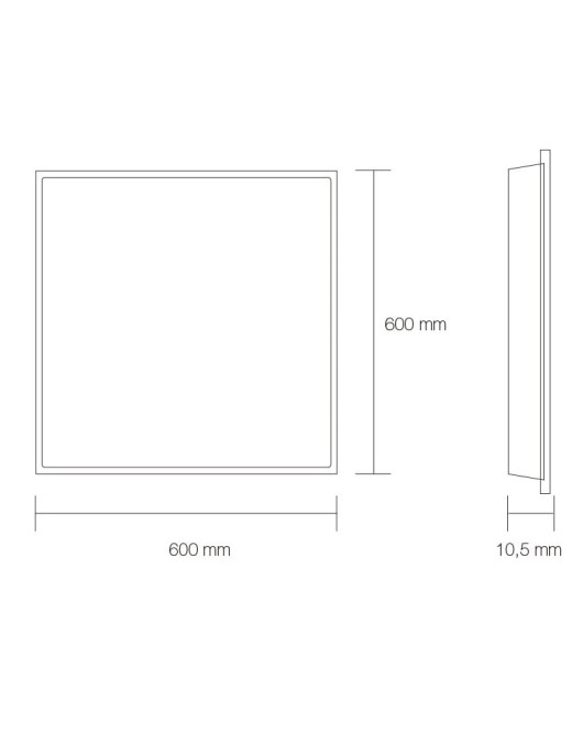 dalle led novolight + téléc. rf 600x600mm 36w rgb+cct,blanc