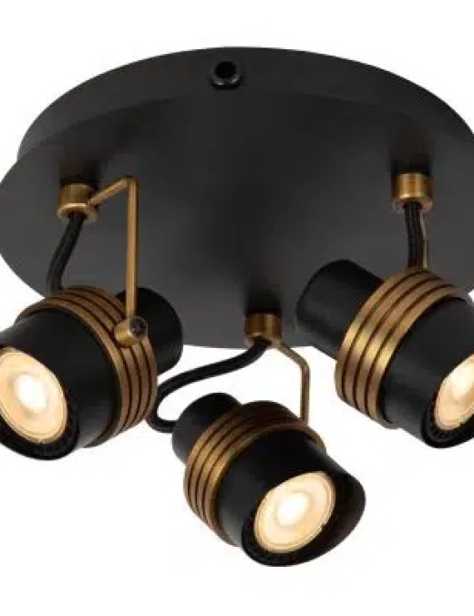 Plafonnier Lucide Tundran 3xGU10 21cm,noir