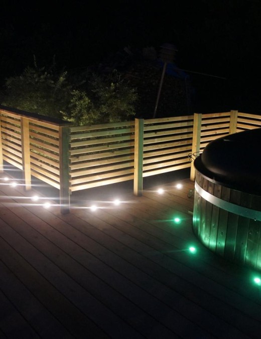 Mini spot led encastré bois