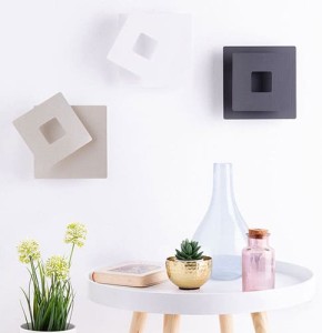 Applique murale LED PATCH en métal gris anthracite