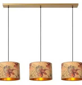 Suspension barre Lucide Tanselle 3xE27 110cm,multicolore