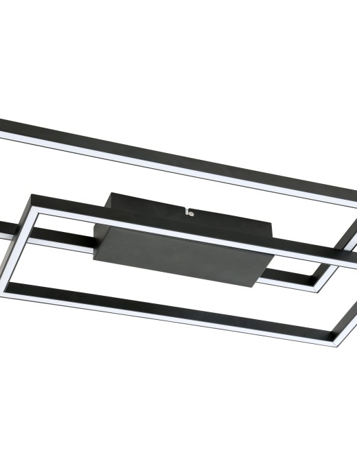 Plafonnier Keria Lines rectangle 40w (3000k) 65cm,noir