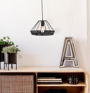 Suspension Brilliant Tory 1xE27 33cm,noir