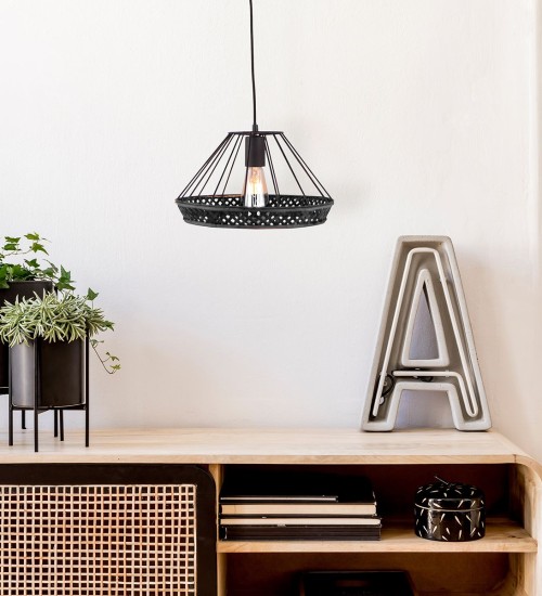 Teardrop Pendant Light Black