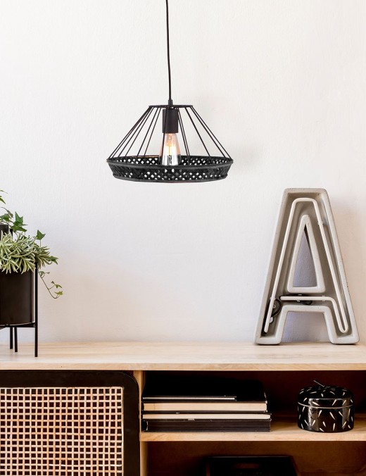 Suspension Brilliant Tory 1xE27 33cm,noir