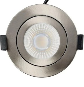 Spot led encastré orientable dimmable 8w IP65,chrome