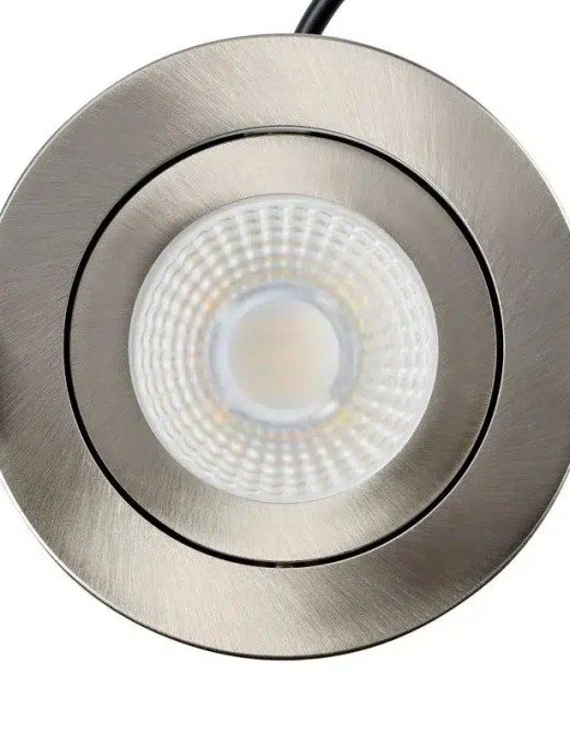 Spot led encastré orientable dimmable 8w IP65,chrome
