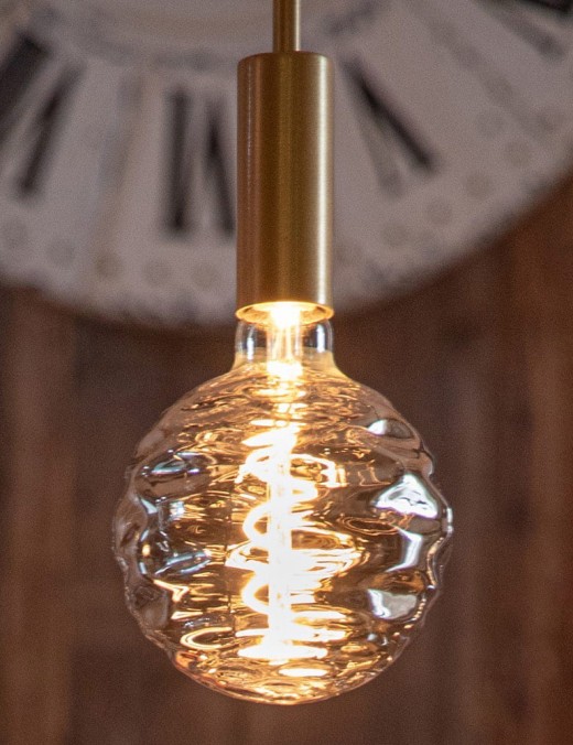 ampoule déco filament led xxl dimmable bilbao en verre doré