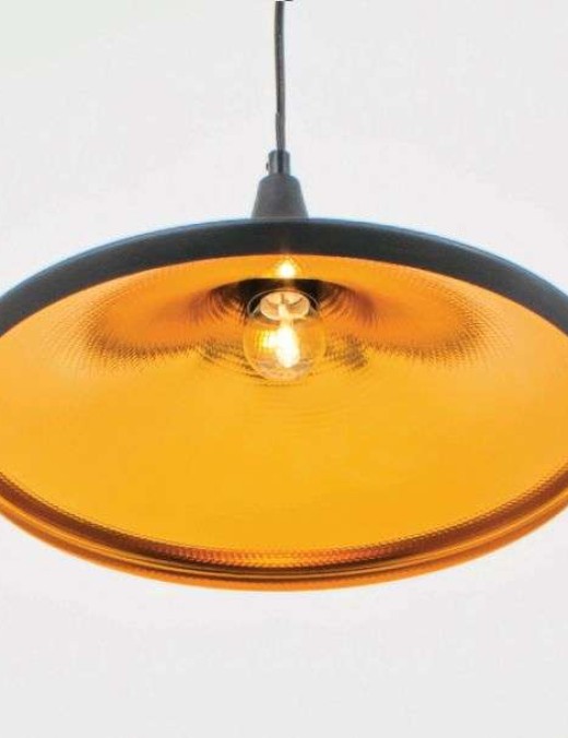 Suspension industrielle AREGUA noire en métal