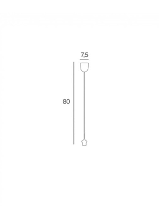 Cordon électrique PVC Corep pour abat-jour 1xE27 1M,blanc
