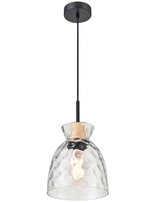 Suspension VERRIO (D19cm) en verre transparent